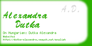 alexandra dutka business card